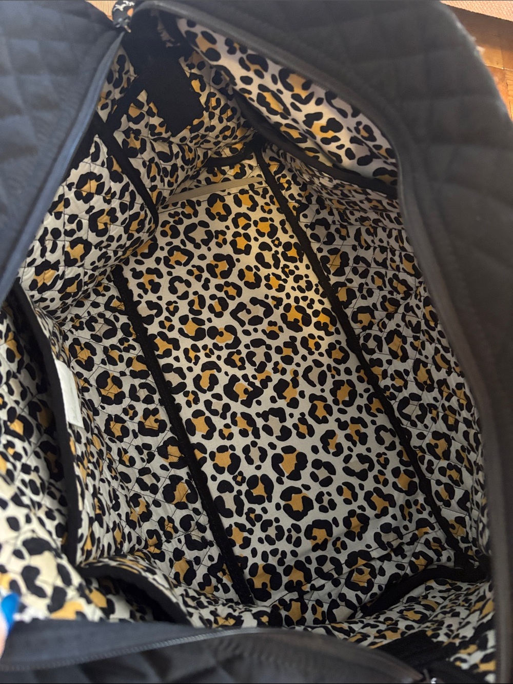 Vera Bradley Black Quilted Weekender Tote - Picture 4 of 6